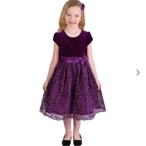 JONA MICHELLE Special Occassion Elegant Purple Kids Dress 5